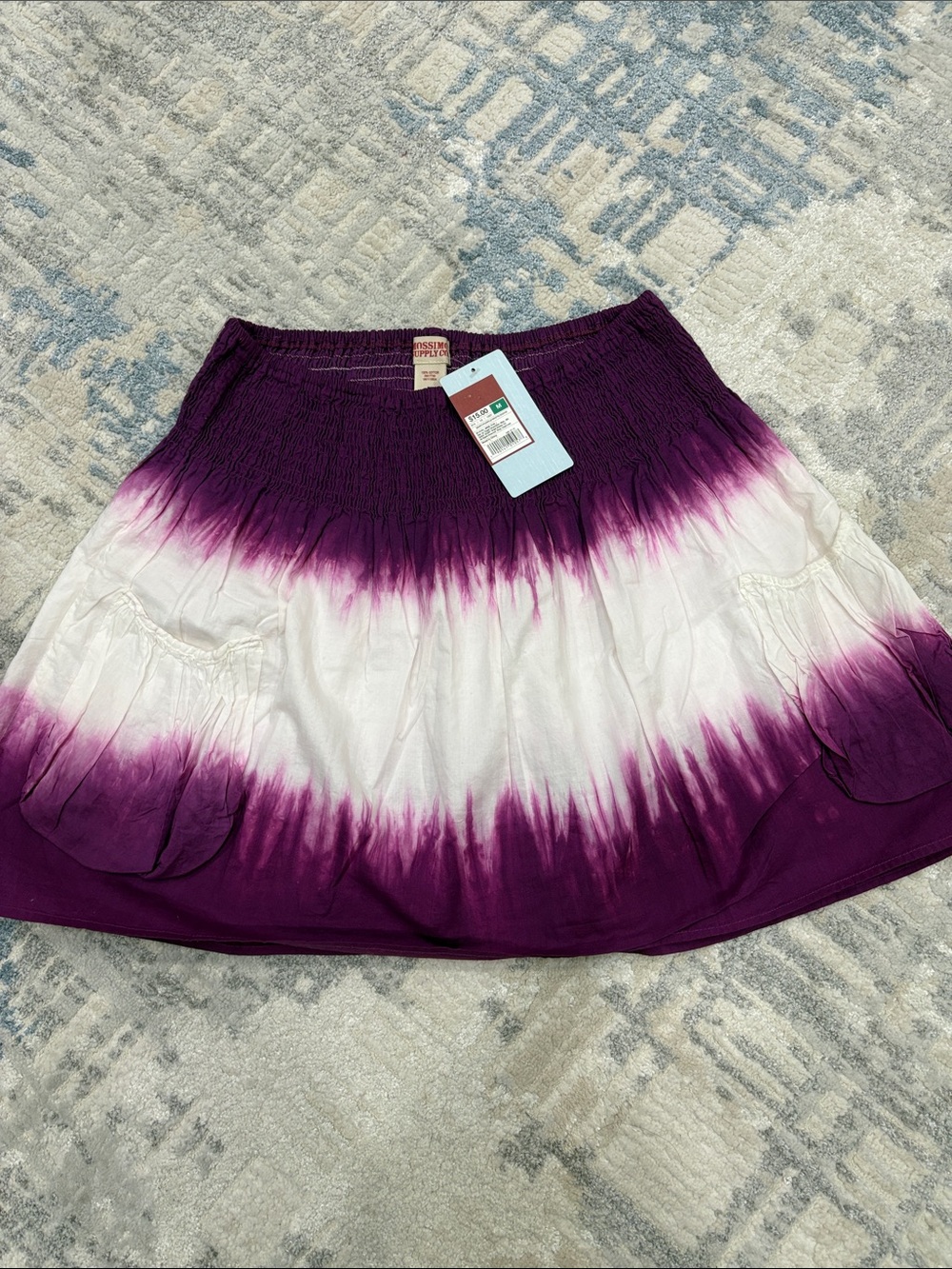 Mossimo Supply Co. Purple and White Tie-Dye Mini Skirt with Pockets